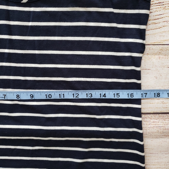 Merona Navy White Stripe Sleeveless Maxi Dress M - Picture 7 of 10